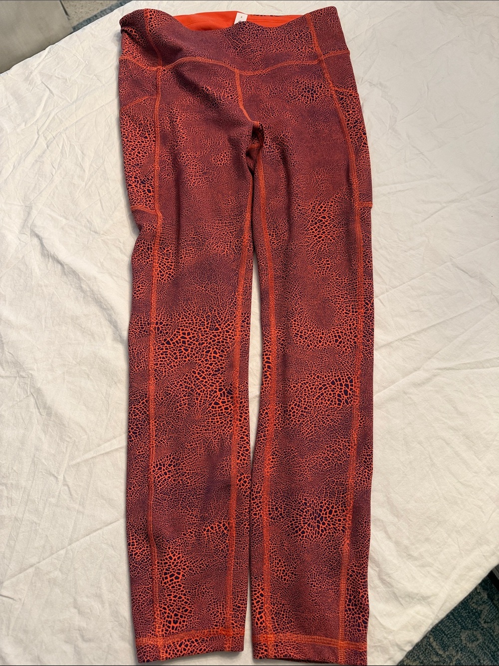 lululemon athletica Orange and Blue Patterned Leggings